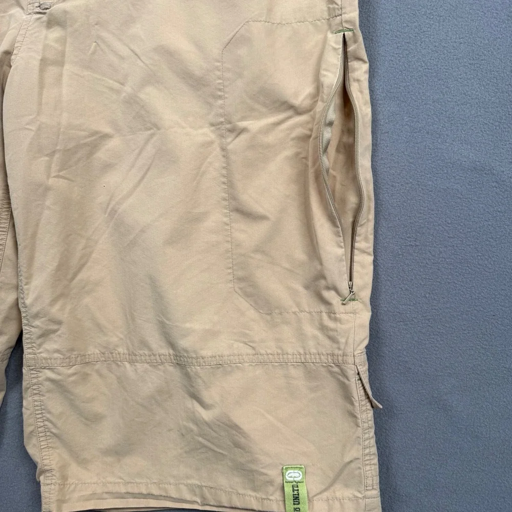 Ecko Unltd Y2K Skater Cargo Shorts Cotton Nylon Baggy Khaki 16